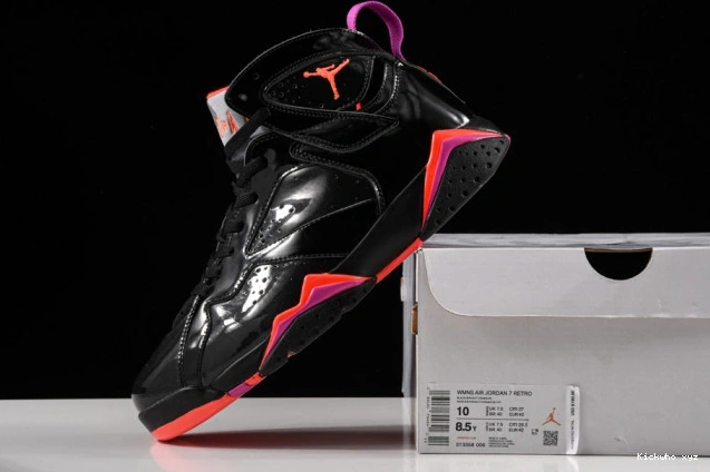 Patent Retro Black Air Jordan 7 313358-006 0713